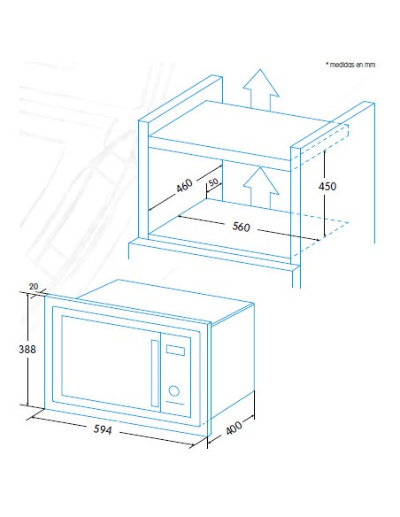 Teka 40581515 - Microondas Integrable con Grill MWE 225 FI 20L 60Cm -  Lacasadelelectrodomestico.com