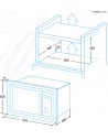 Microondas Integrable - Edesa EMW2530IGXWH, Blanco