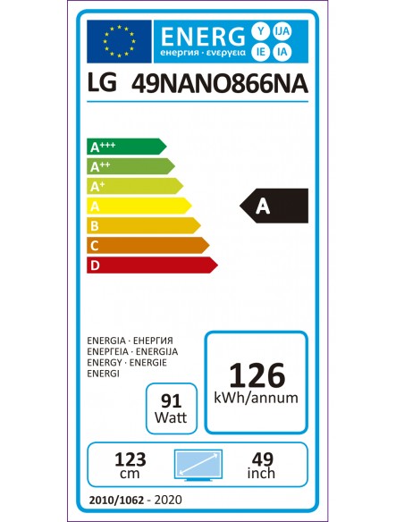 TV LED - LG 55NANO916NA, Eficiencia...