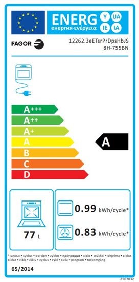 Etiqueta de Eficiencia Energética - 8H-755BN