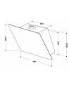Campana Decorativa - Whirlpool AKR037GBL, Eficiencia B, Negro, Inclinada