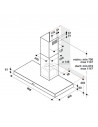 Campana Decorativa - Whirlpool AKR5593IX, Eficiencia D, Acero Inoxidable, T-Invertida