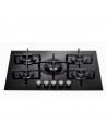Placa Gas - Whirlpool GOA7523NB, 5 Zonas, 75 cm, Negro, Sin Marco
