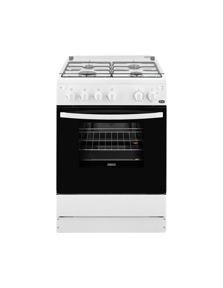 Cocina Gas - Zanussi ZCG61281WA, Eficiencia A, 60 cm, 4 fuegos, Blanco |  Electrónica Vicente