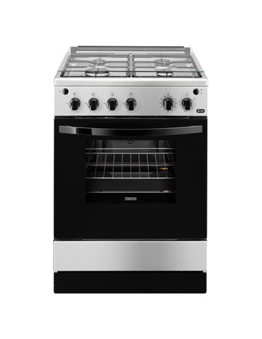 Cocina Gas - Zanussi ZCG61281XA, Eficiencia A, 60 cm, 4 fuegos, Acero  Inoxidable | Electrónica Vicente