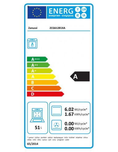 Cocina Gas - Zanussi ZCG61281XA, Eficiencia A, 60 cm, 4 fuegos, Acero  Inoxidable | Electrónica Vicente