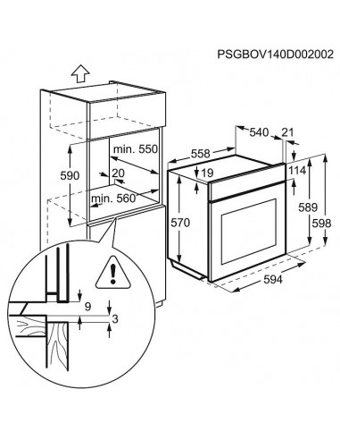 Horno Multifunción - Zanussi ZOB20311XU, Eficiencia A, Acero Inoxidable,  Abatible, Paredes antiadherentes | Electrónica Vicente