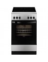 Cocina Vitrocerámica - Zanussi ZCV550G1XA, Eficiencia A, 50 cm, 4 fuegos, Acero Inoxidable