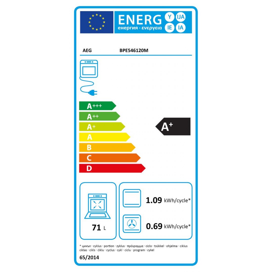 Horno Multifunción - AEG BPE546120M, Eficiencia A+, Acero Inoxidable,  Abatible, Pirólisis | Electrónica Vicente