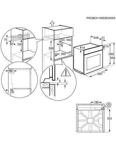 Horno Multifunción - AEG BEE435111M, Eficiencia A+, Acero Inoxidable,  Abatible, Aquálisis | Electrónica Vicente