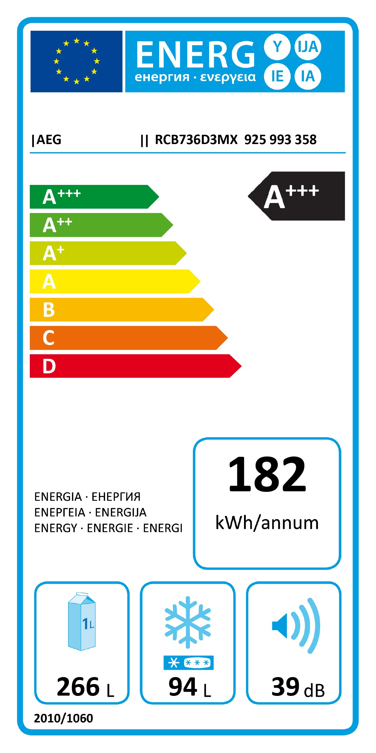 Etiqueta de Eficiencia Energética - 925993358