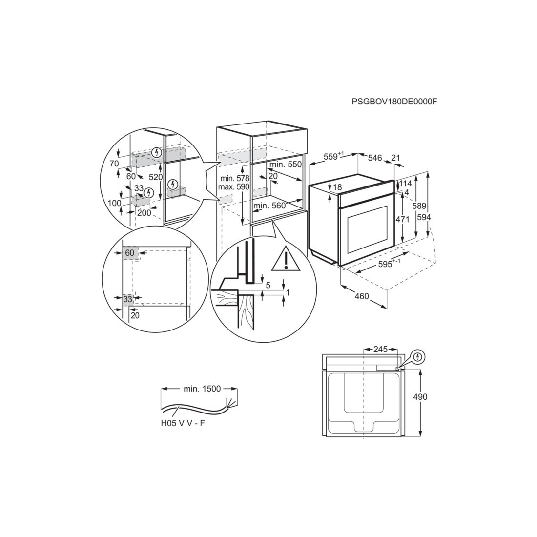 Horno Multifunción - AEG BPE53512YM, Inox, Pirólisis | Electrónica Vicente