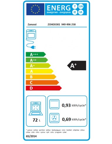 Horno Multifunción - Zanussi ZOHEA3X1 949496261, Eficiencia A+, Acero  Inoxidable, Abatible, Aquálisis | Electrónica Vicente