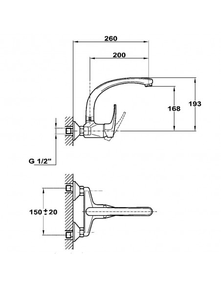 Grifo Caño Alto - Teka MB2024, Cromo