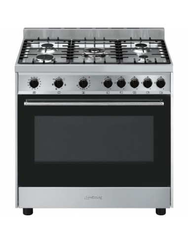 SMEG SE93SGH3 PLACA GAS INOX 5 FUEGOS 90CM Clasica | SUPER DOMÉSTICOS