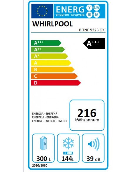Combi  Whirlpool B TNF 5323 OX  195cm...