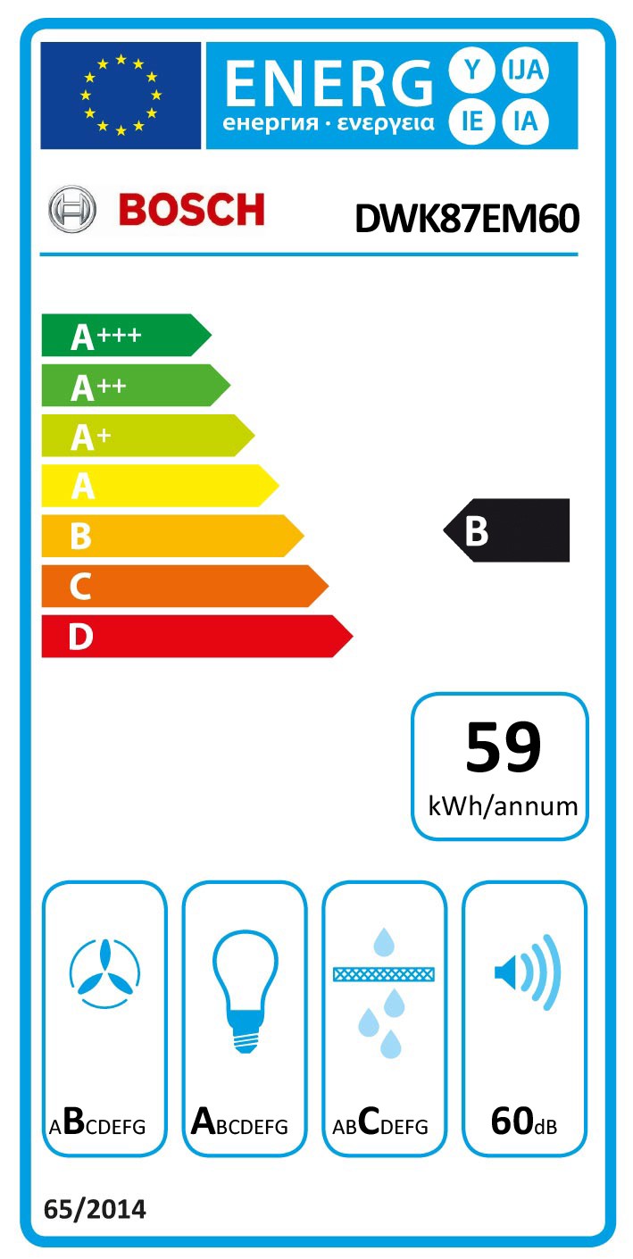 Etiqueta de Eficiencia Energética - DWK87EM60