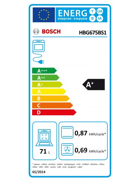 Horno Multifunción - Bosch HBG675BS1...