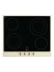 Placa Inducción - Smeg P864PO, 4 Zonas, 60 cm, Negro, Marco Crema