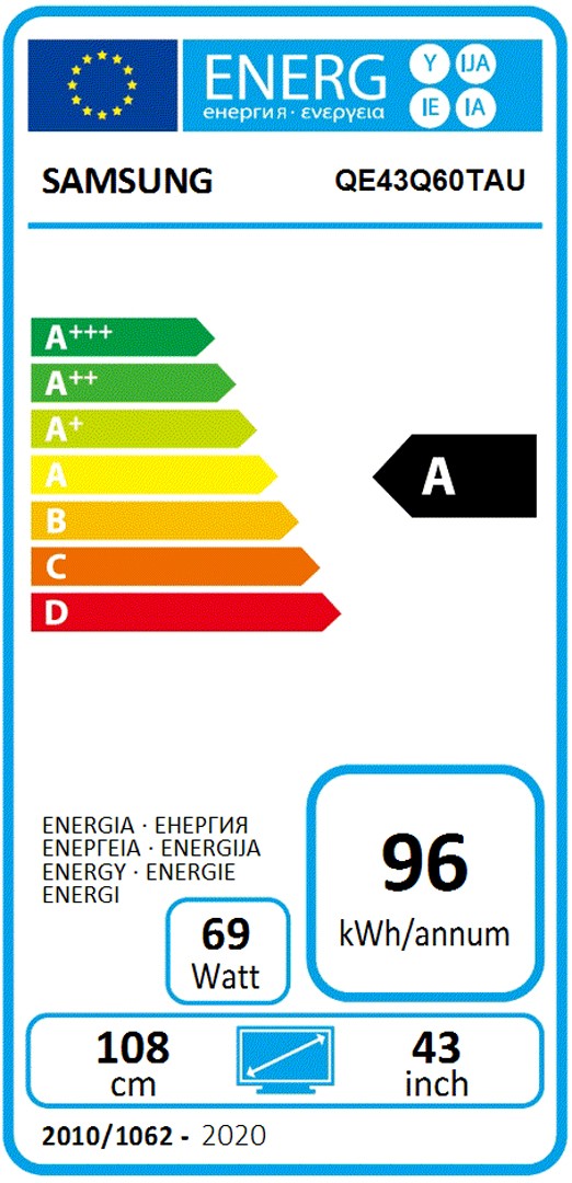 Etiqueta de Eficiencia Energética - QE43Q60T