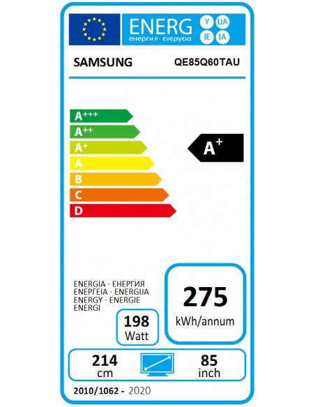 TV LED - Samsung QE85Q60T, Eficiencia...