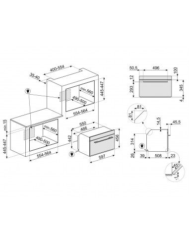 Horno Microondas - Smeg SF4101MCN1, Negro, Abatible, Convencional |  Electrónica Vicente