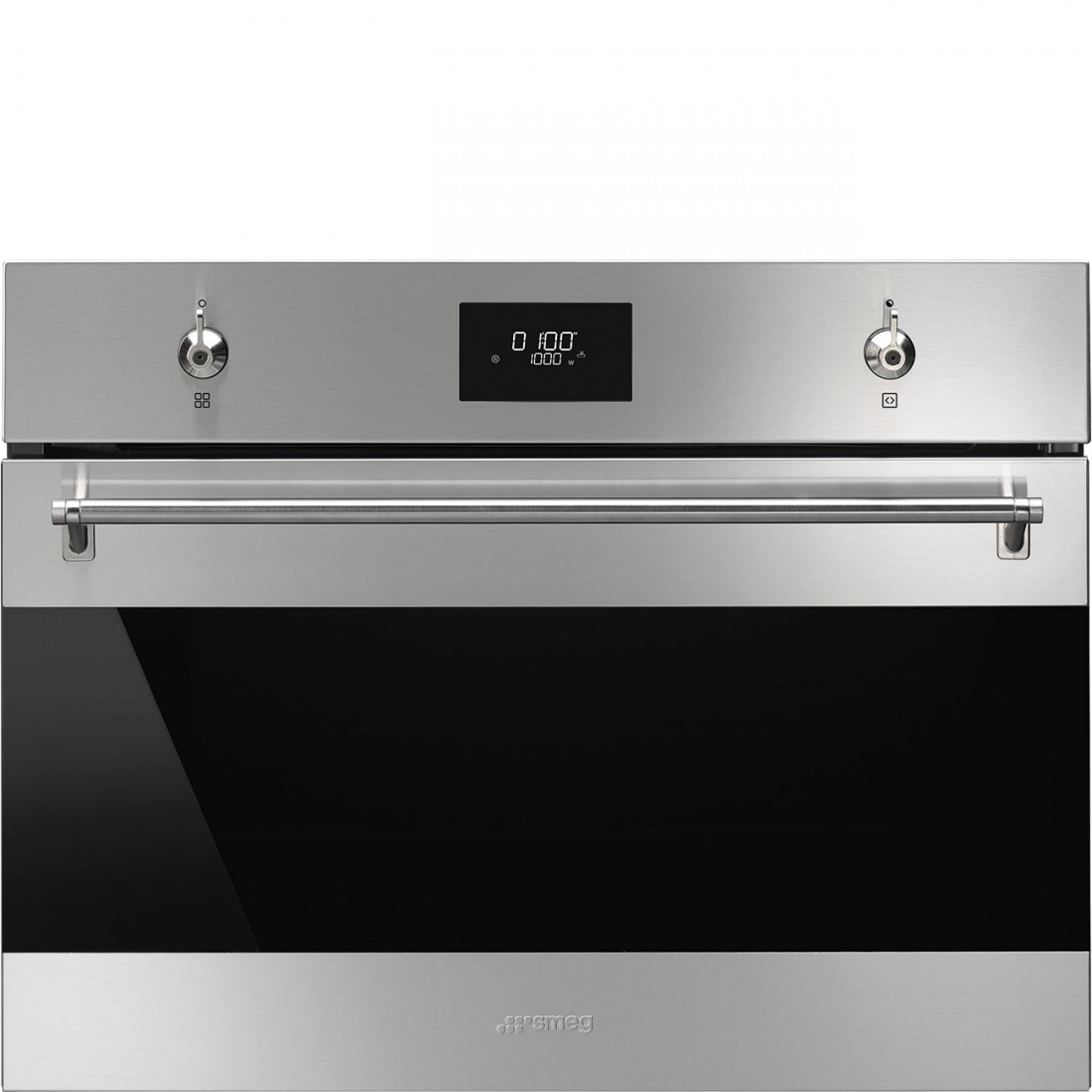 Horno Microondas - Smeg SF4301MCX, Acero Inoxidable, Abatible, Convencional  | Electrónica Vicente