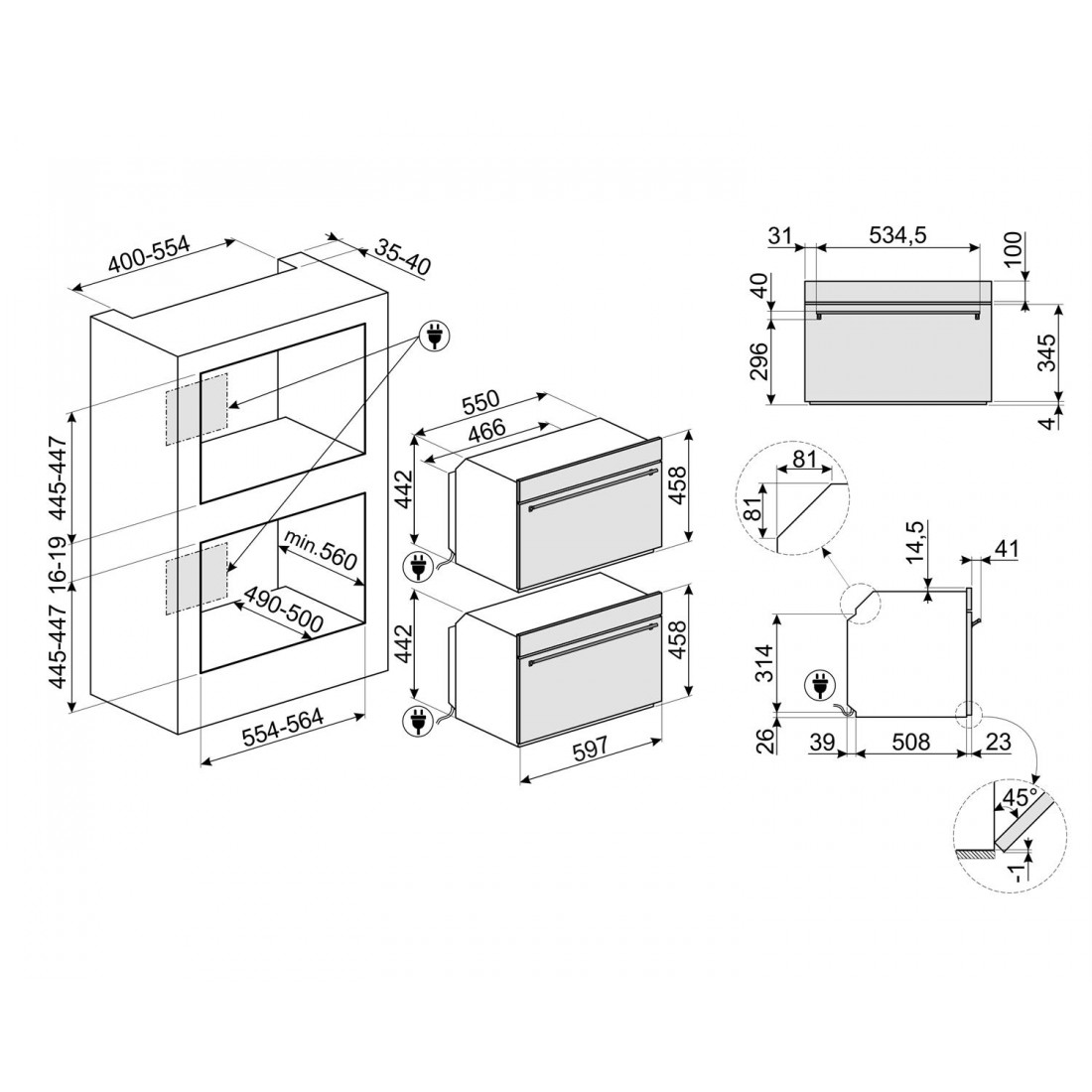 Horno Microondas Smeg SF4301MCX, Acero Inoxidable, Abatible, Convencional