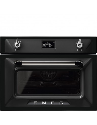 Horno Microondas - Smeg SF4920MCN1, Negro, Abatible, Convencional |  Electrónica Vicente