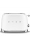 Tostador - Smeg TSF01WHMEU, 2 rebanadas, 950W, Blanco Mate