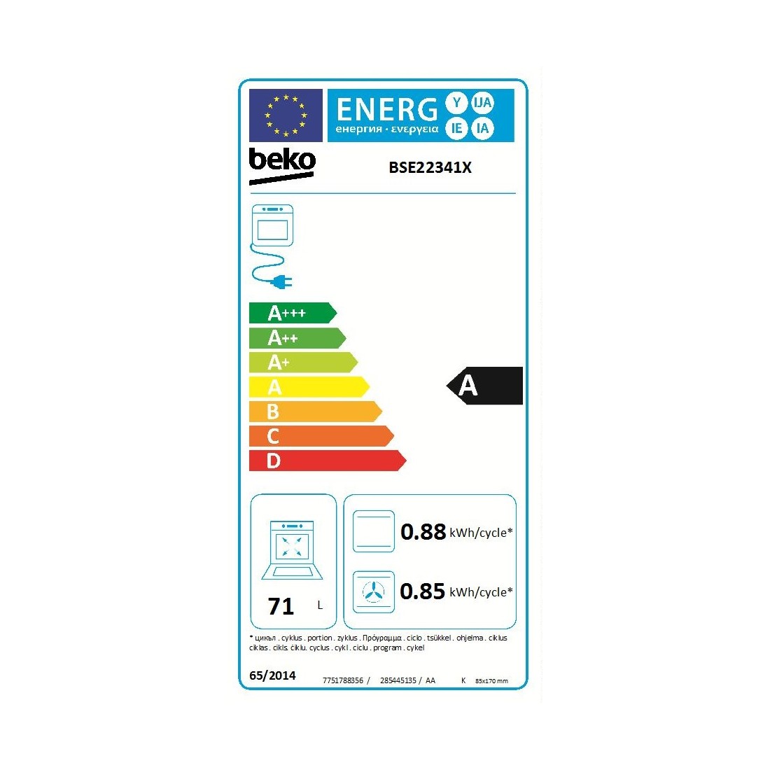 Conjunto Horno y Placa Inducción - Beko BSE22341X, Eficiencia A |  Electrónica Vicente
