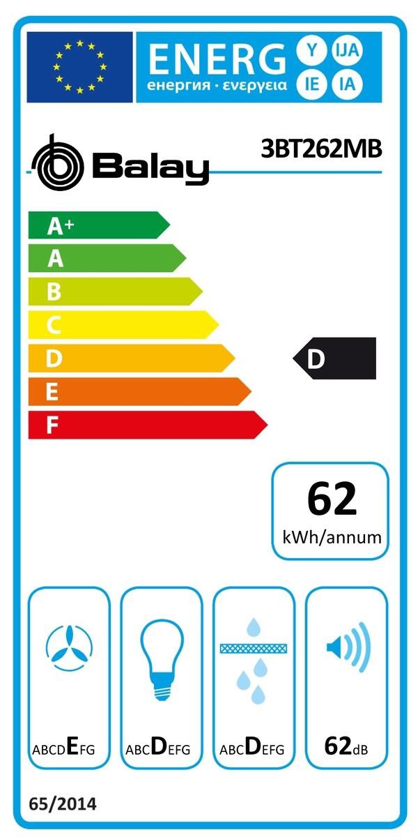 Etiqueta de Eficiencia Energética - 3BT262MB