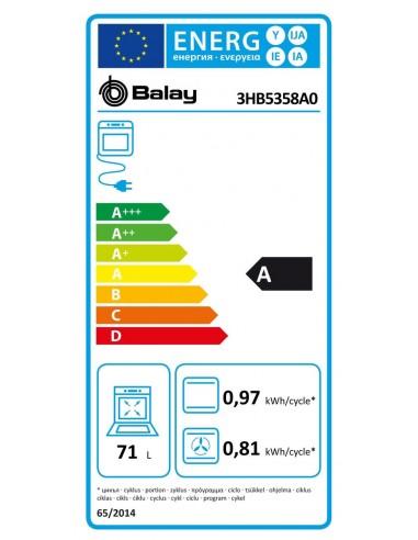 Balay 3HB5358A0 - Horno Multifunción Aqualisis 60Cm Clase A Antracita -  Lacasadelelectrodomestico.pt