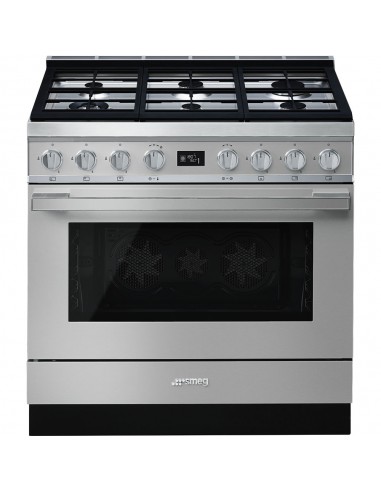 Smeg CS19-RW7 Cocina 90CM 6 Fuegos Gas Natural Horno