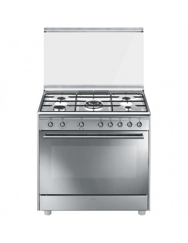 SMEG SRV596GH5 PLACA GAS INOX 5 FUEGOS 90CM Contemporanea | SUPER DOMÉSTICOS