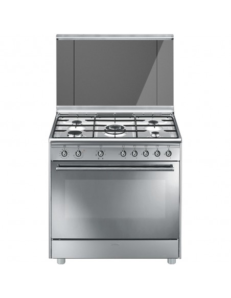 Cocina Gas y Eléctrica - Smeg SX91SV9, Eficiencia A, 90 cm, 5 fuegos, Acero  Inoxidable | Electrónica Vicente