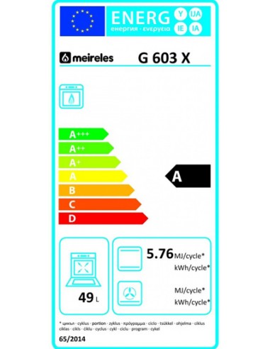 Cocina Gas - Meireles G603X, Eficiencia A, 60 cm, 3 fuegos, Acero  Inoxidable | Electrónica Vicente