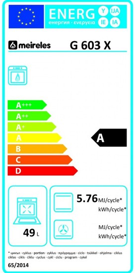 Cocina Gas - Meireles G603X, Eficiencia A, 60 cm, 3 fuegos, Acero  Inoxidable | Electrónica Vicente