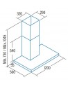 Campana Decorativa - Cata SYGMA 12000 X, 120 cm, Inox