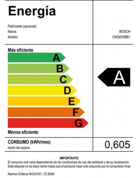 Horno Microondas - Bosch CMG633BB1,...