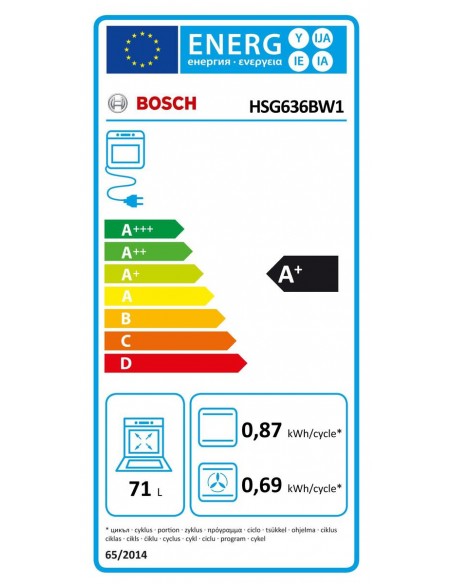 Horno Multifunción - Bosch HSG636BW1,...