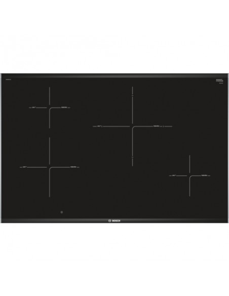 Placa Inducción - Bosch PIE875DC1E, 4 Zonas, 80 cm, Negro, Acabado Premium