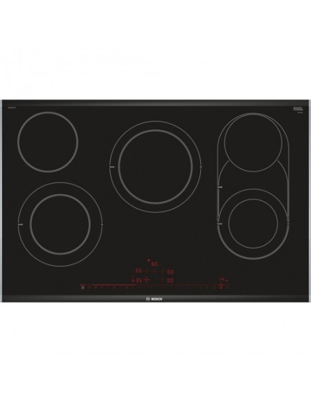 Placa Inducción - Bosch PIE875DC1E, 4 Zonas, 80 cm, Negro, Acabado Premium