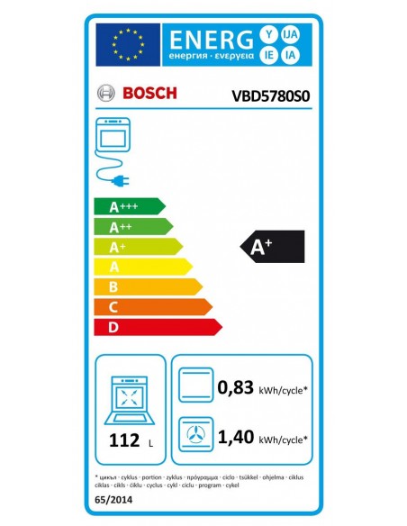 Horno Multifunción - Bosch VBD5780S0,...