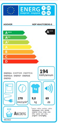 Etiqueta de Eficiencia Energética - 31102081