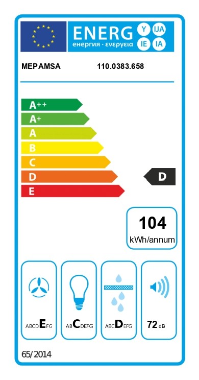 Etiqueta de Eficiencia Energética - 325.0568.814