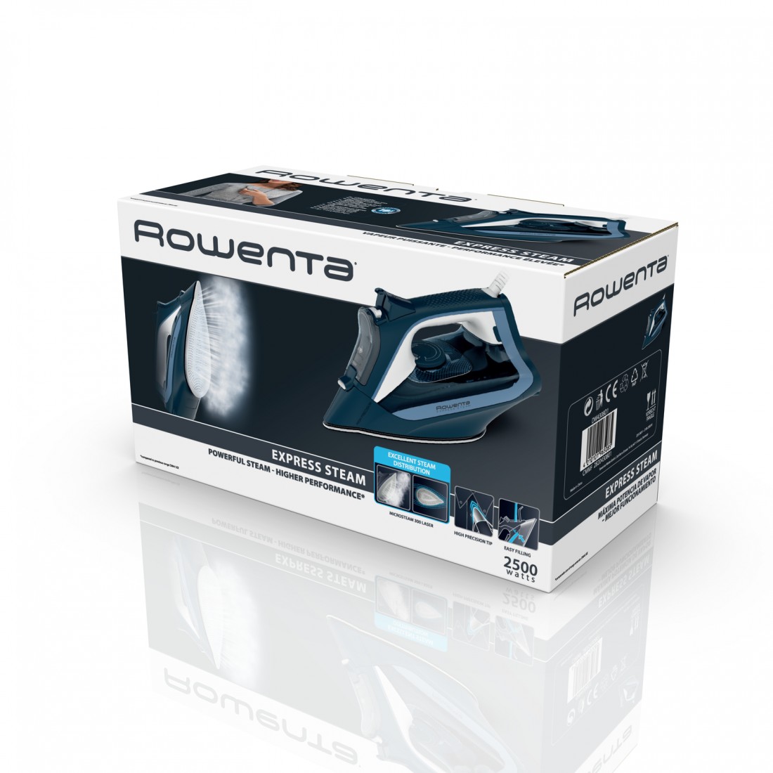 Rowenta Express Steam Plancha de Vapor 2500W Azul/Blanco