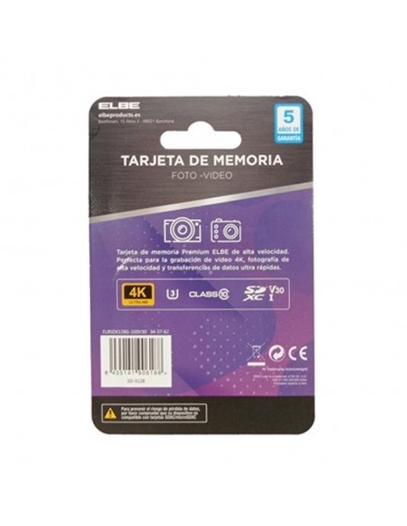 Tarjeta de Memoria - Elbe SD XC V30,...