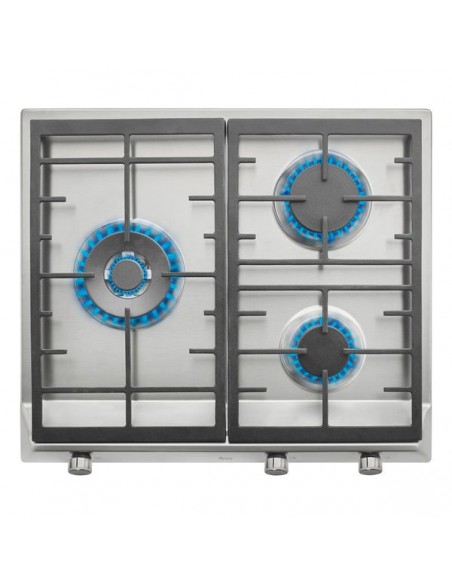 Placa de cocina de gas integrada de acero inoxidable de 23 pulgadas y marco  de hierro, placa de cocina de gas, 4 quemadores, estufa de gas, encimera