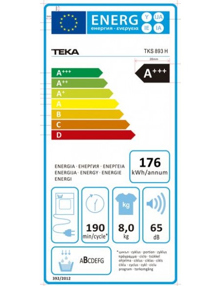Secadora Condensación - Teka TKS893H,...